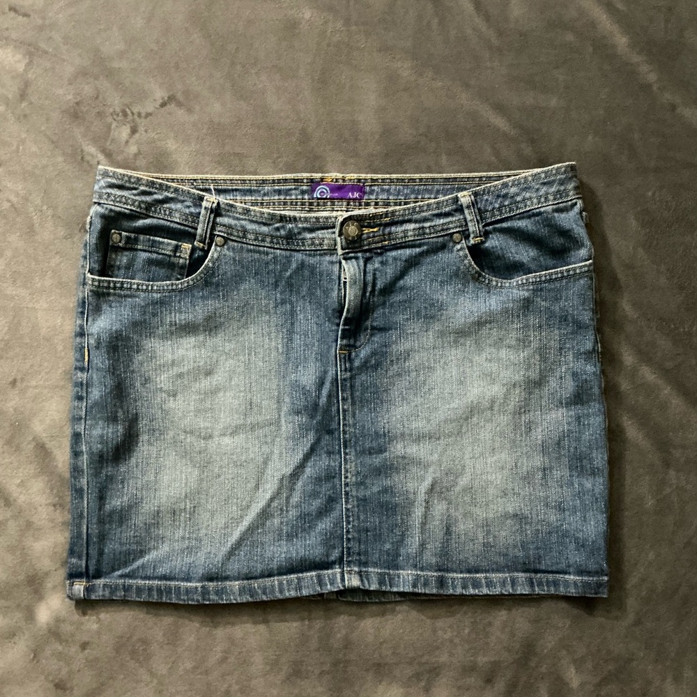 AJC Blue Denim Mini Skirt, Western Cowgirl Vibes